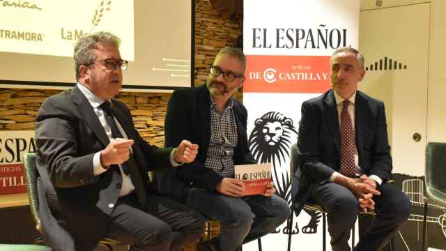 Ángel Hernández, Jesús Ignacio Fernández y Carlos Prieto en el foro 'Zamora: innovación y crecimiento empresarial'