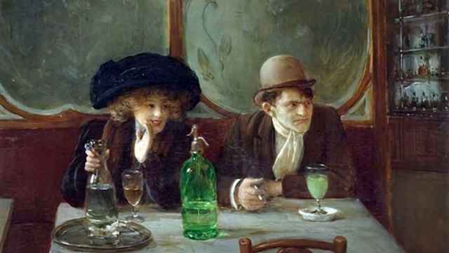 ‘Escena de café’, cuadro de Jean Beraud (1849-1935). Flickr.