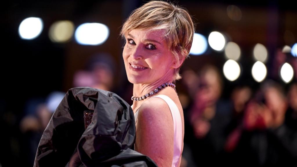 Sharon Stone, en uno de sus últimos actos públicos. Festival de Cine de Berlín.