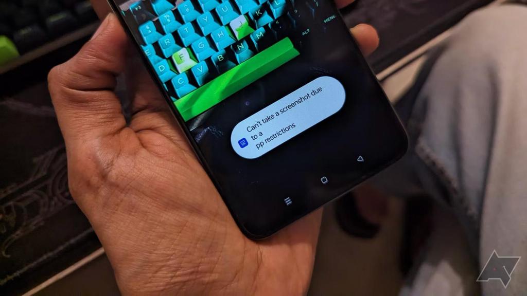 Imagen del mensaje que se recibe al intentar hacer una captura de pantalla en WhatsApp