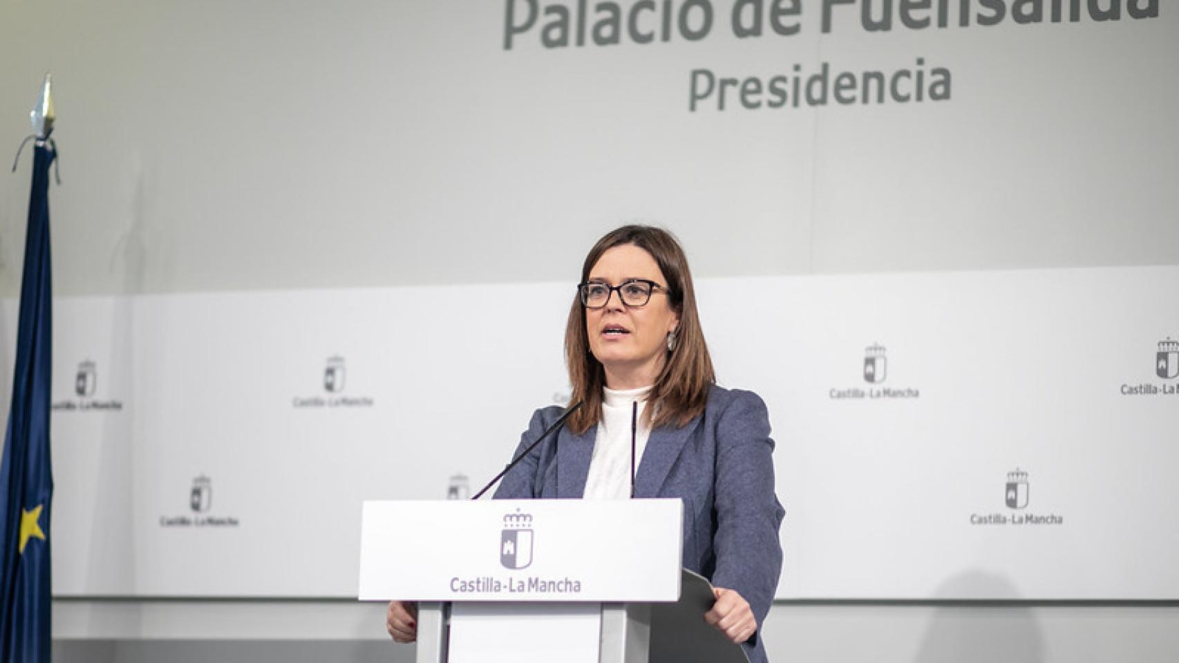 Esther Padilla este miércoles en rueda de prensa.