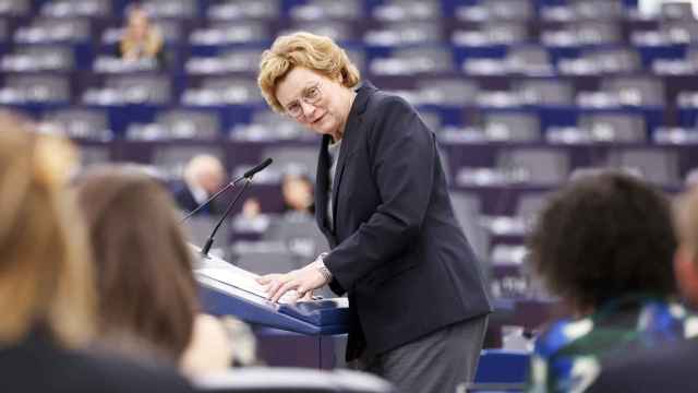 Monika Hohlmeier, presidenta del comité de Control Presupuestario de la Eurocámara, en el pleno de Estrasburgo.