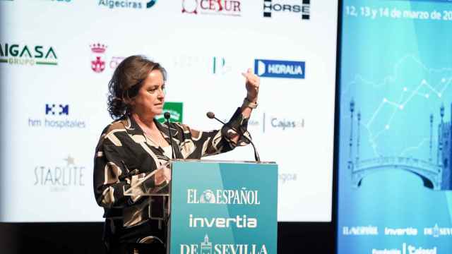 La consejera andaluza de Salud, Catalina García, durante el IV foro económico español.