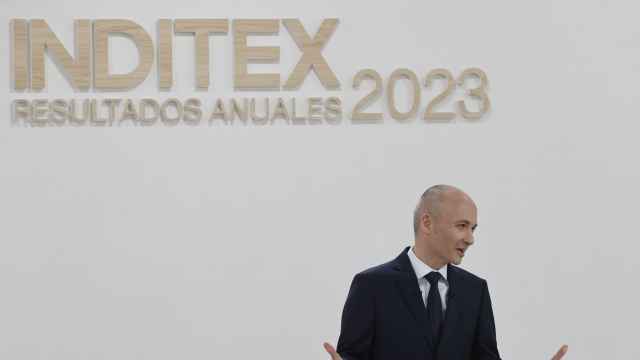 Óscar García Maceiras, consejero delegado de Inditex, en la presentación de resultados