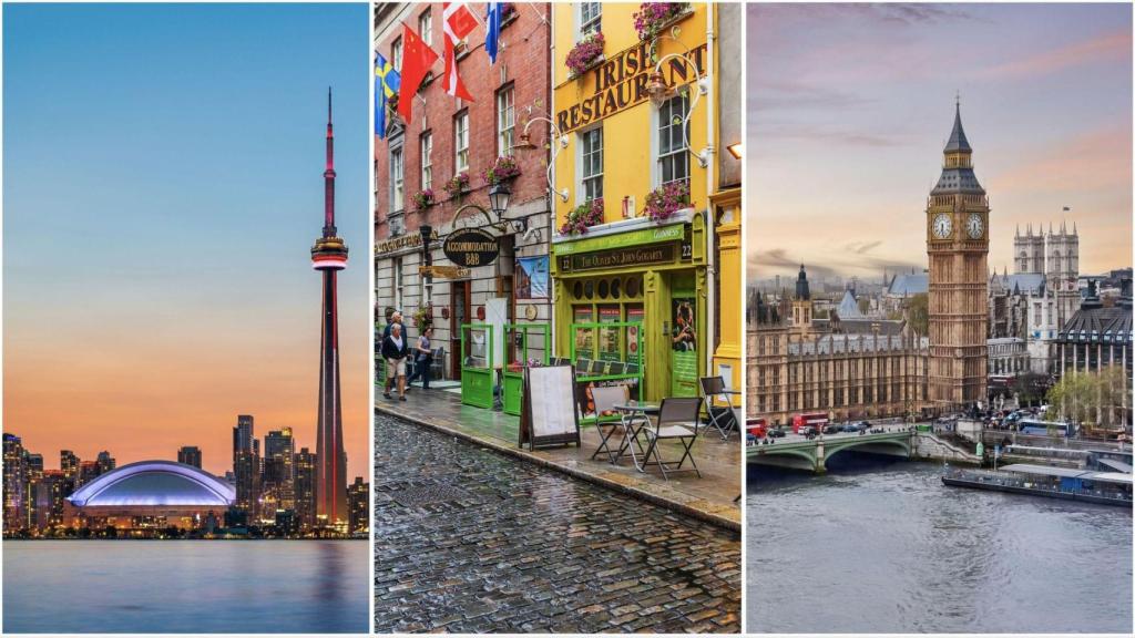 Toronto, Dublín y Londres.