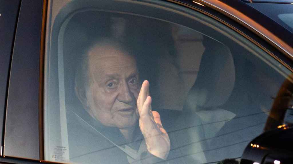 Juan Carlos I llega a Sanxenxo, a 13 de marzo de 2024.