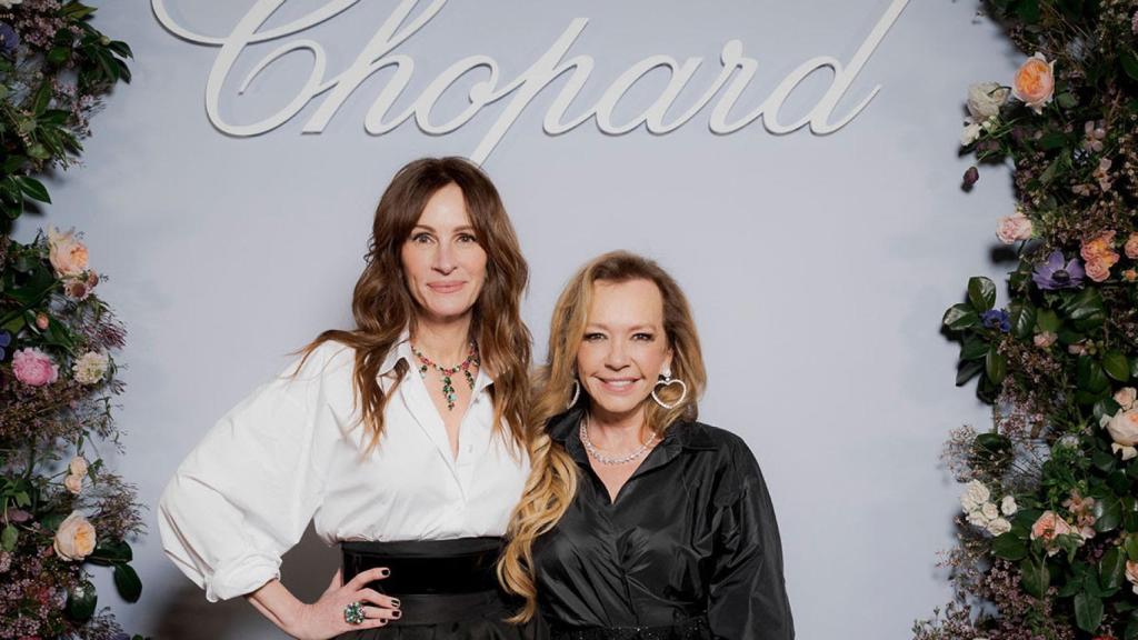 Julia Roberts y Caroline Scheufele, presidenta de Chopard.