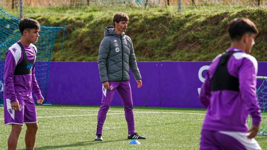 Álvaro Rubio en uno de sus primeros entrenamientos con el Promesas en noviembre