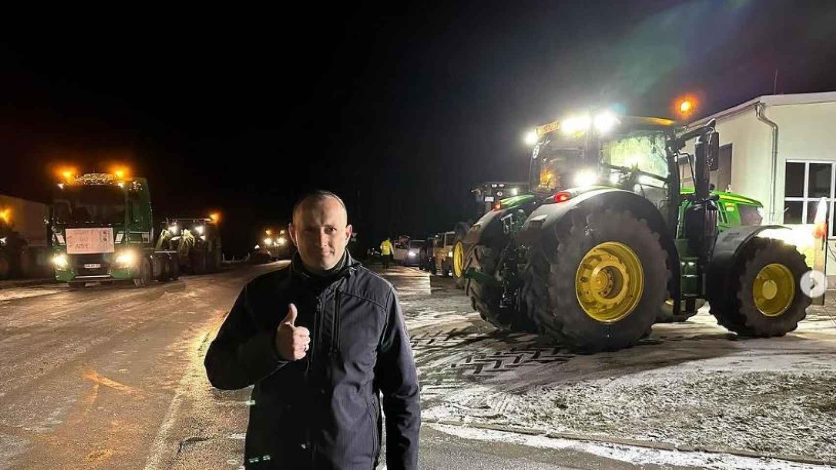 Herrgott apoyó a los agricultores durante las protestas.