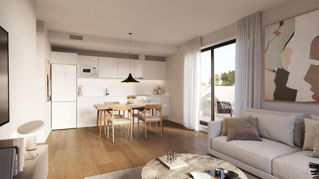 Infografía del interior de las viviendas.