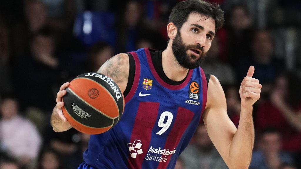 Ricky Rubio, en acción con el Barça de Basket.