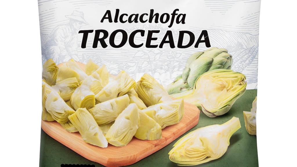 Alcachofas troceadas y congeladas.