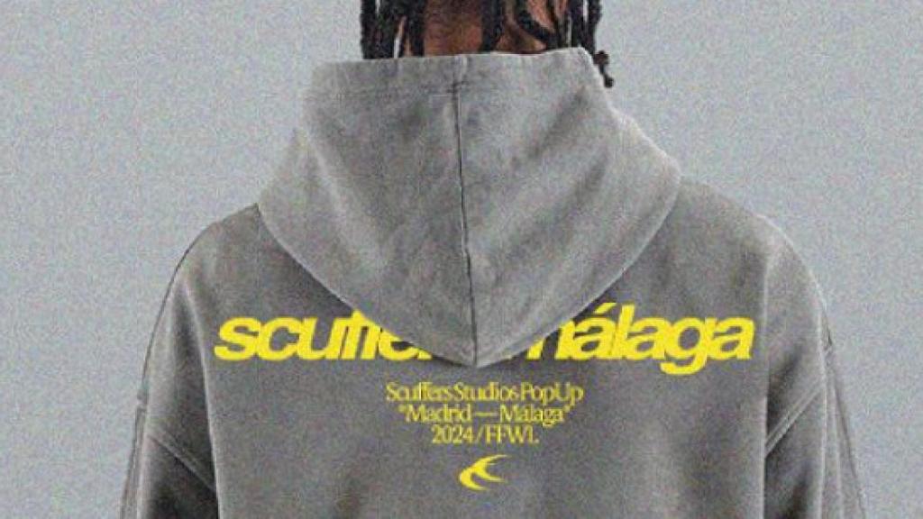 Imagen de la sudadera exclusiva de Málaga de Scuffers.