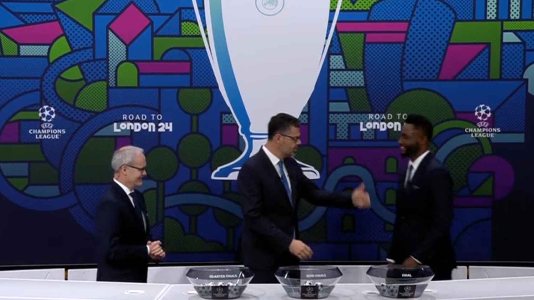 Obi Mikel, en el sorteo de la Champions League