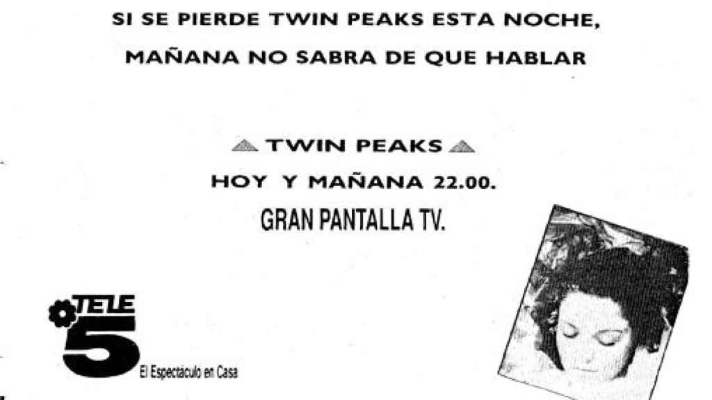 Publicidad de 'Twin Peaks' en Telecinco