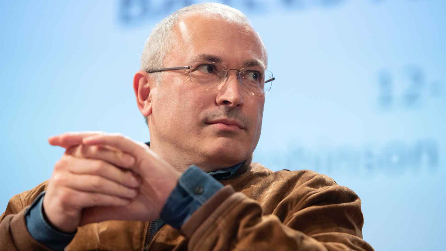 Mijaíl Jodorkovski en una conferencia en Cambridge en 2019