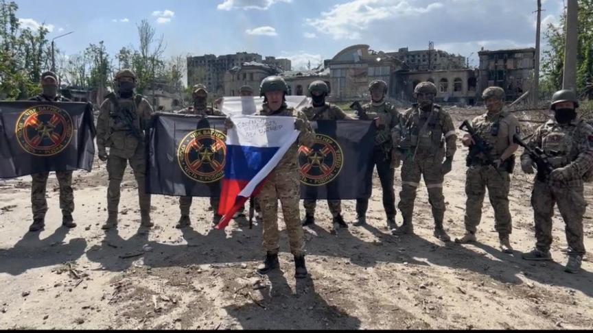 El mercenario Yevgueni Prigozhin, líder del grupo Wagner, en el frente ucraniano