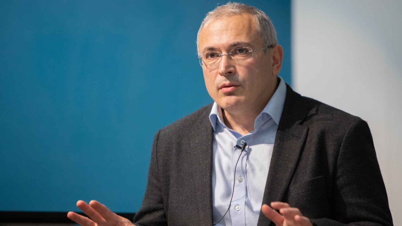Mijaíl Jodorkovski en el King's College London en 2017