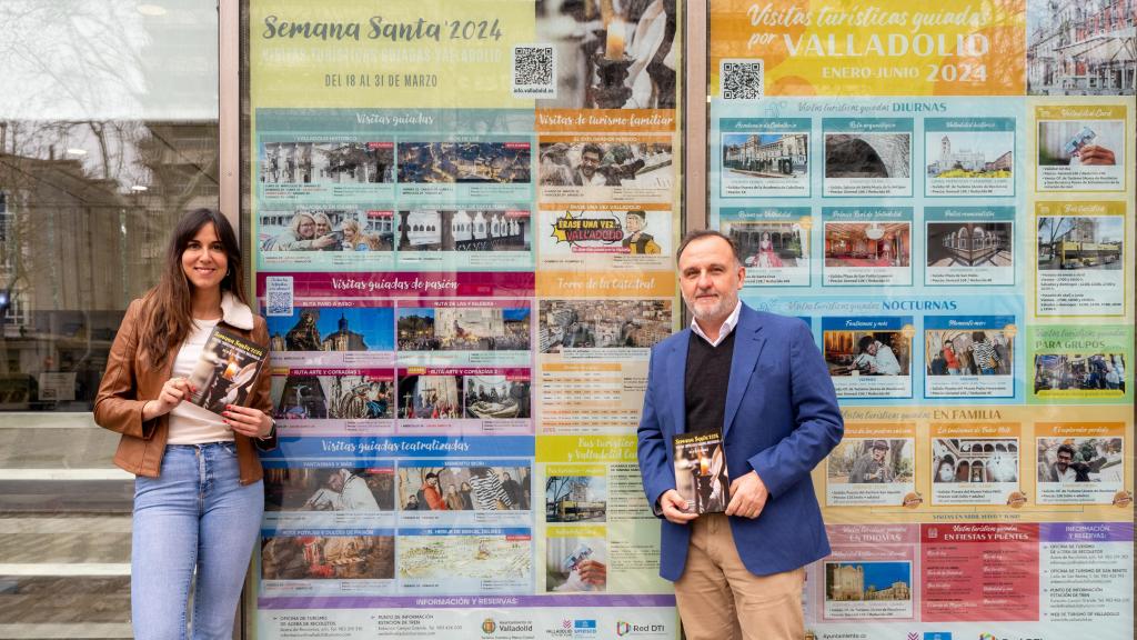 La concejala de Turismo, Eventos y Marca Ciudad, Blanca Jiménez; y el gerente de la Sociedad Mixta para la Promoción del Turismo, Juan Manuel Guimeráns