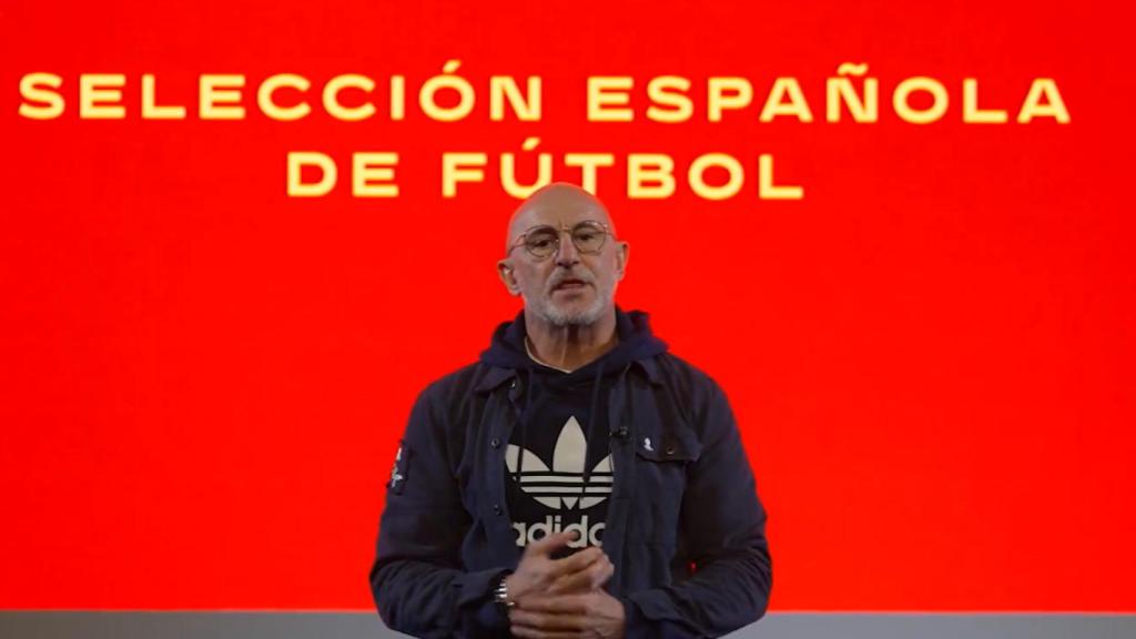 Luis de la Fuente, durante el anuncio.