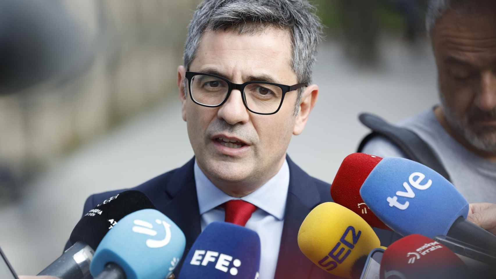 El ministro de Presidencia y Justicia, Félix Bolaños, este viernes en Bilbao.