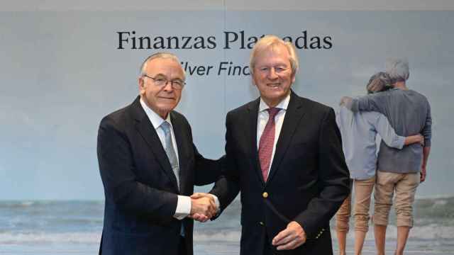 El presidente de la Fundación ”la Caixa”, Isidro Fainé y el presidente de la Sparkassenstiftung, Heinrich Haasis.
