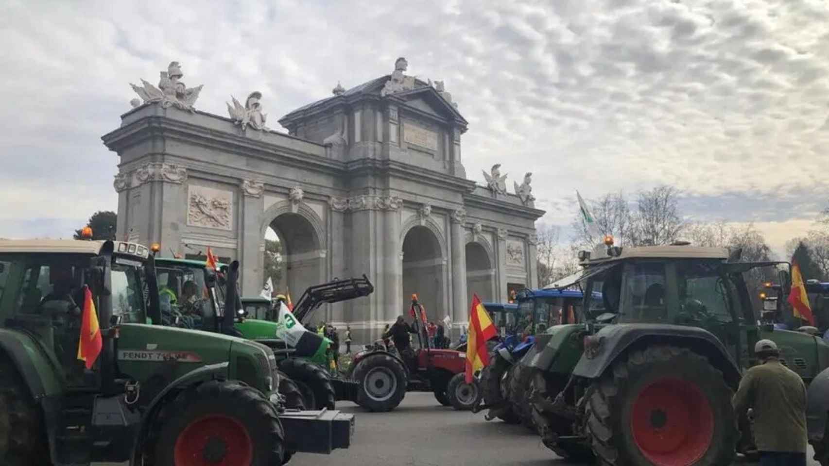 Manifestación de agricultores y tractores en Madrid