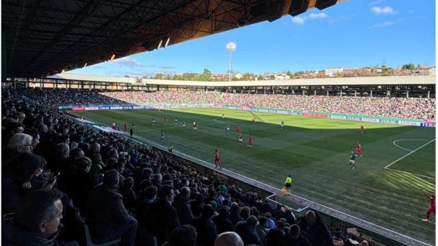 Todo listo en Canido para la previa del encuentro del Racing de Ferrol con el Real Valladolid