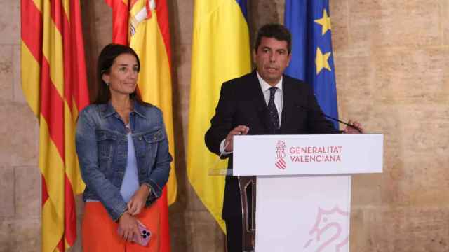 Ruth Merino, 'consellera' de Hacienda, y Carlos Mazón, presidente de la Generalitat. EE