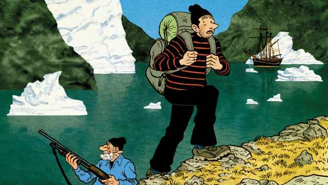 Detalle de la portada de 'Vértigo en Groenlandia', de Tanquerelle (Sapristi Cómics)