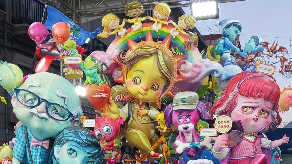 Detalle de la falla infantil de Convento Jerusalén, ganadora de la sección Especial de 2024. EE