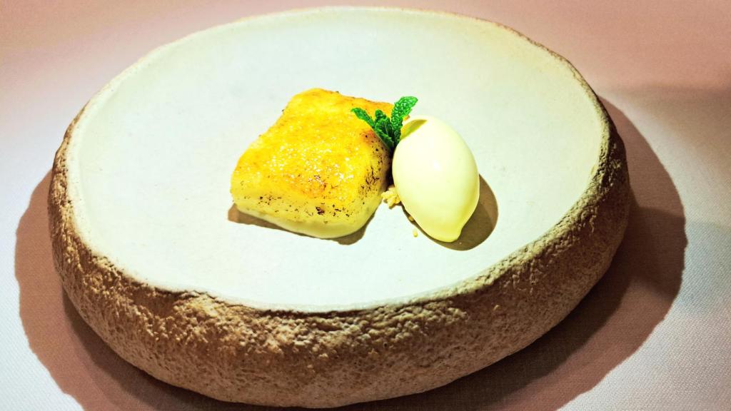 Torrija con Helado de maracuyá- El Retiro