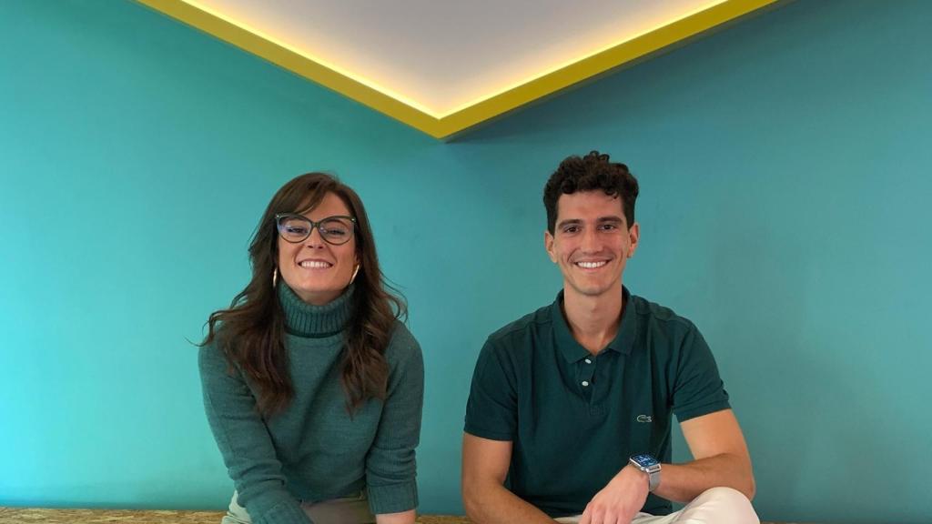 Los cofundadores de Color AI, Estefanía Moreno y Eugenio Fernández, en el Polo Digital.