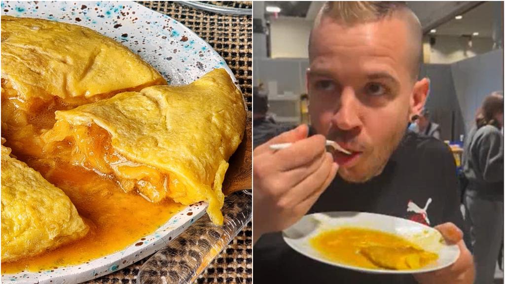 Dabiz Muñoz prueba la tortilla de Betanzos.