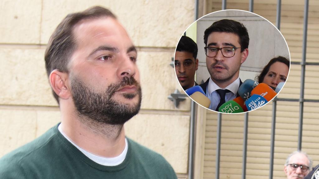 Antonio Tejado junto a su abogado, Fernando Velo, en un fotomontaje de EL ESPAÑOL.