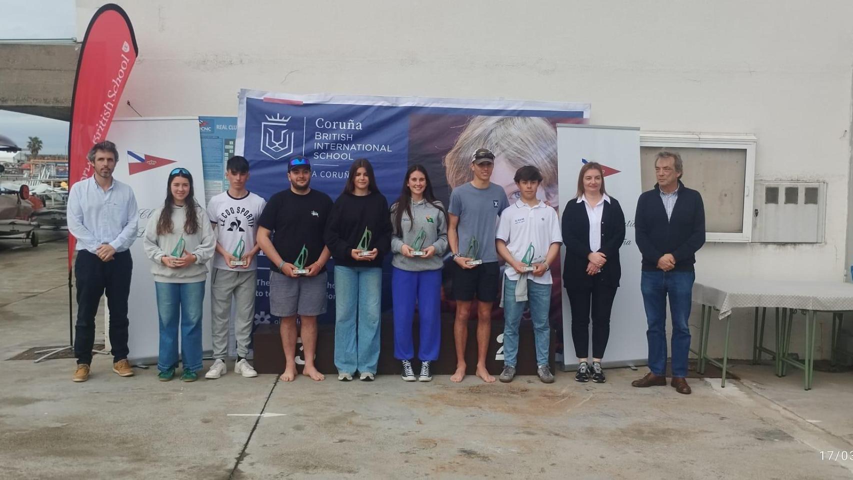 El XVI Trofeo Grillete de A Coruña corona a los campeones gallegos de vela de la clase Ilca