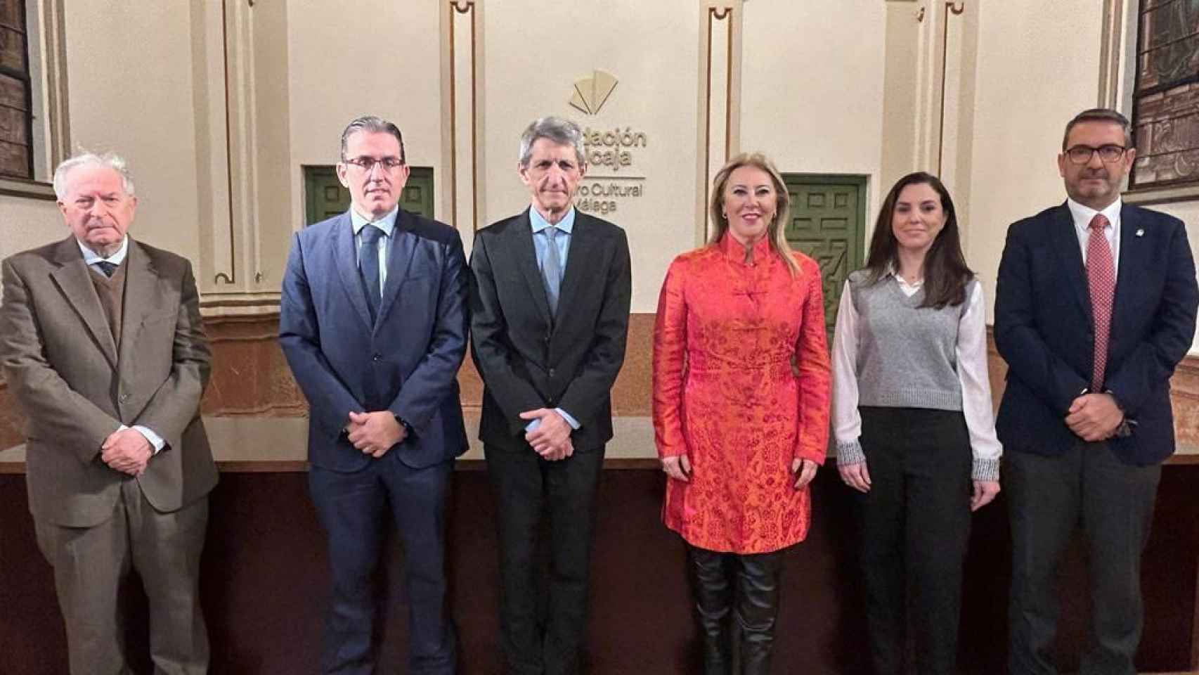 Los equipos directivos de Fundación Unicaja y el Málaga TechPark, tras la firma del acuerdo.