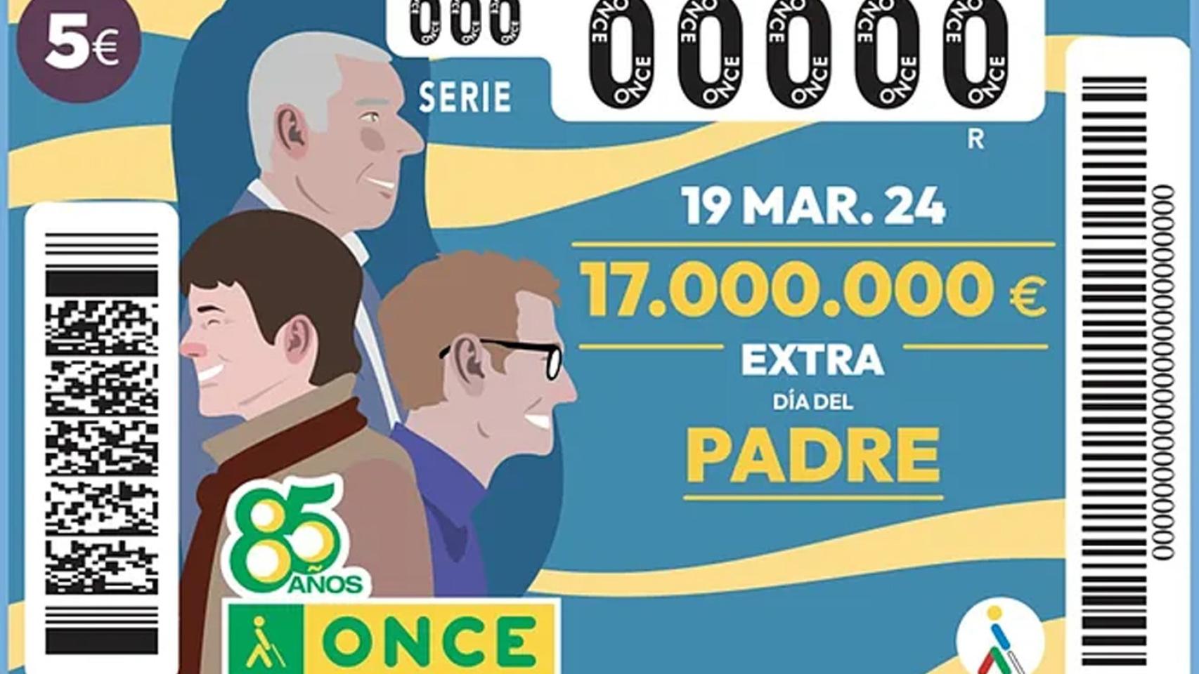 Extra del Día del Padre ONCE 2024 horario y dónde ver el sorteo en directo