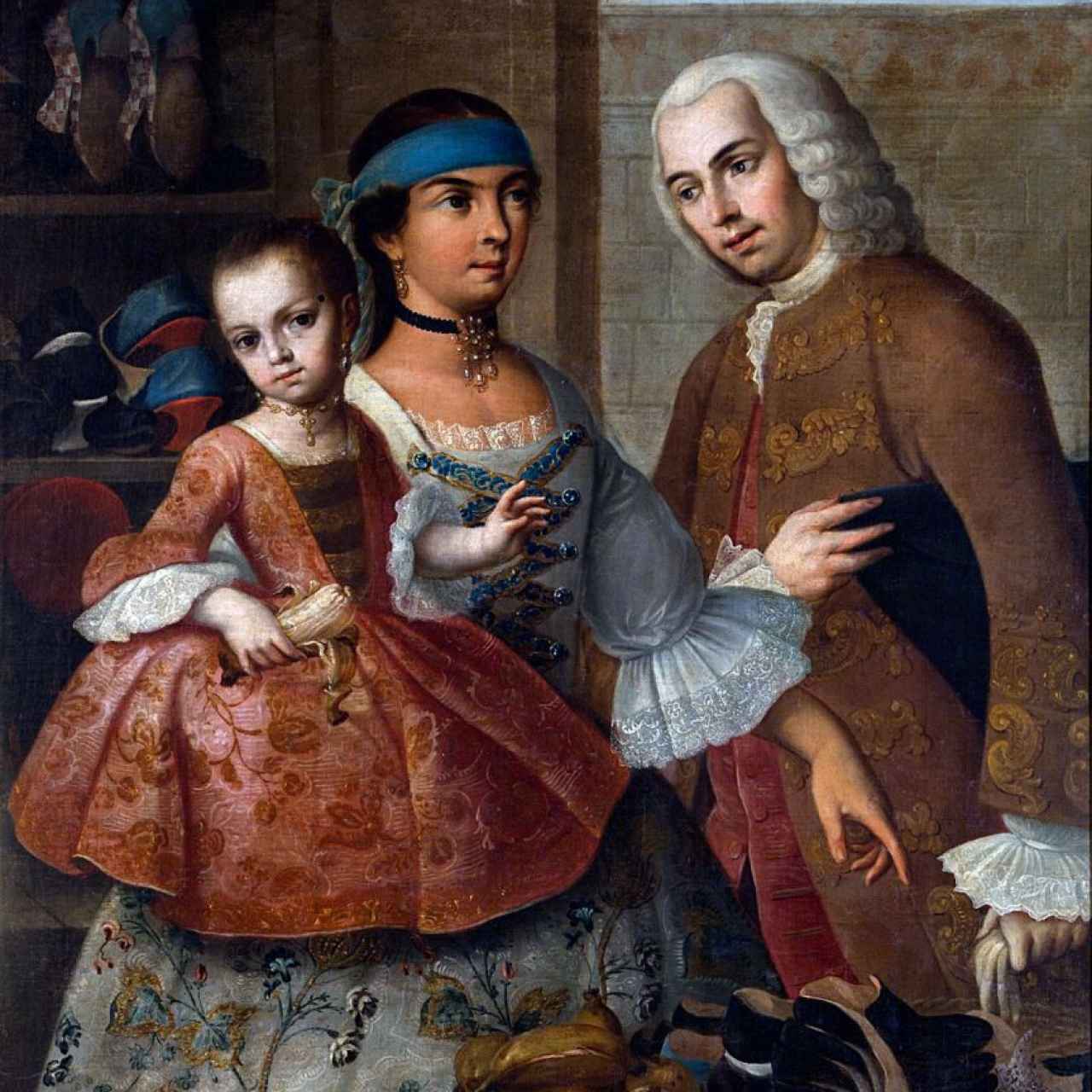 Un ejemplo de pintura de castas del siglo XVIII.