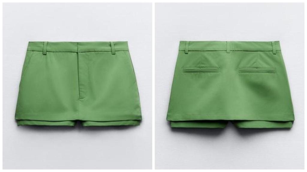 Falda pantalón de Zara.