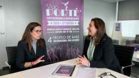 Reunión entre Lorena López, Directora de Vigo Porté, y la delegada de la Xunta en Vigo, Ana Ortiz.