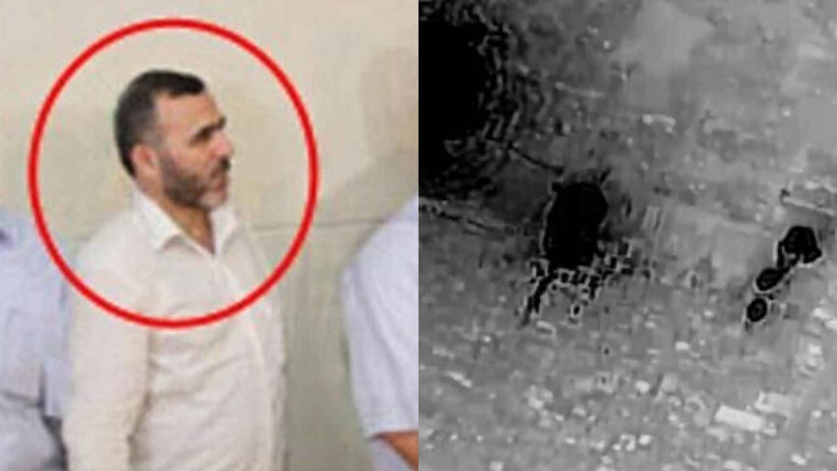 A la izquierda, Marwan Issa, el número tres de Hamás. A la derecha, imagen del túnel en el que se escondía.