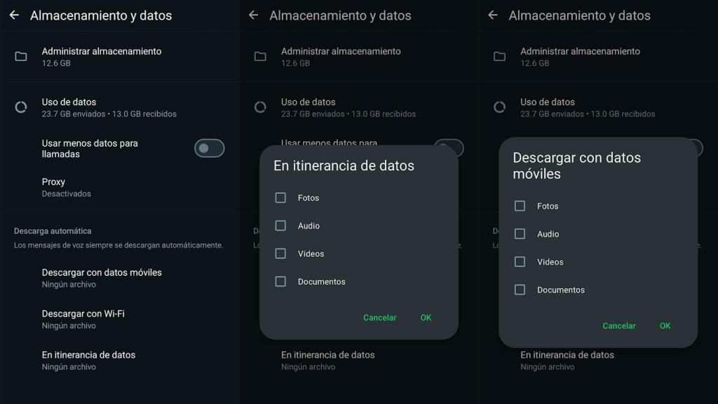 Descarga automática en WhatsApp