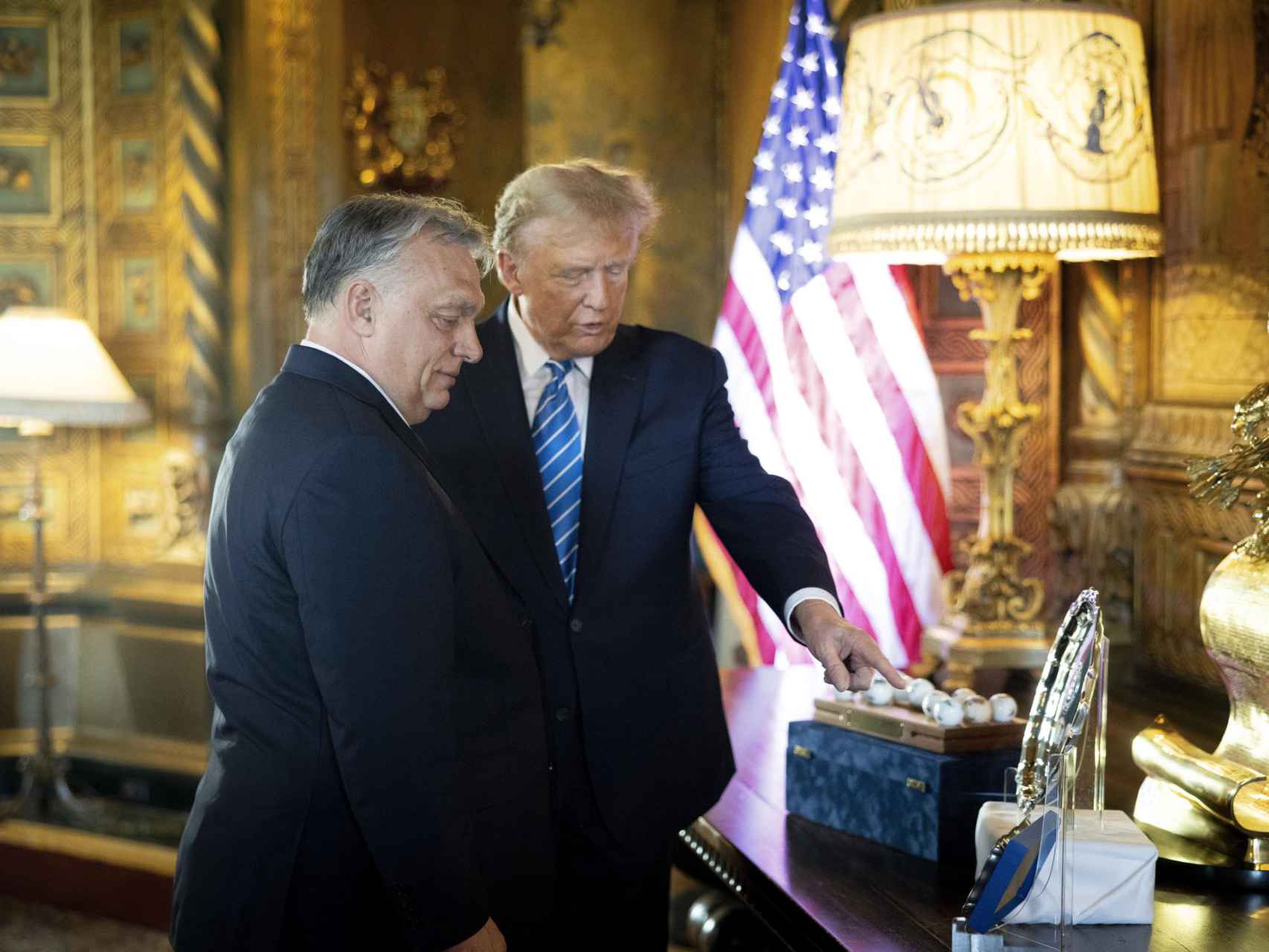 Viktor Orbán junto a Donald Trump.