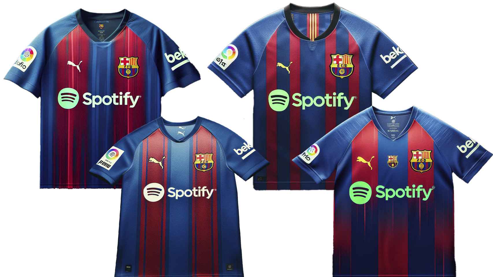 Camisetas del FC Barcelona con Puma creadas por una IA