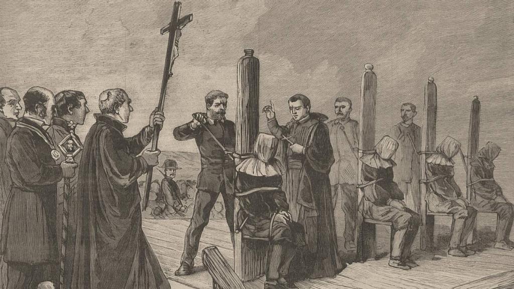 Ilustración de los anarquistas de los sucesos de Jerez (1892) en 'Le Progrès Illustré'