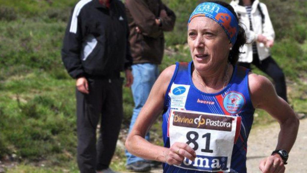Carmen Corujo, durante una carrera.