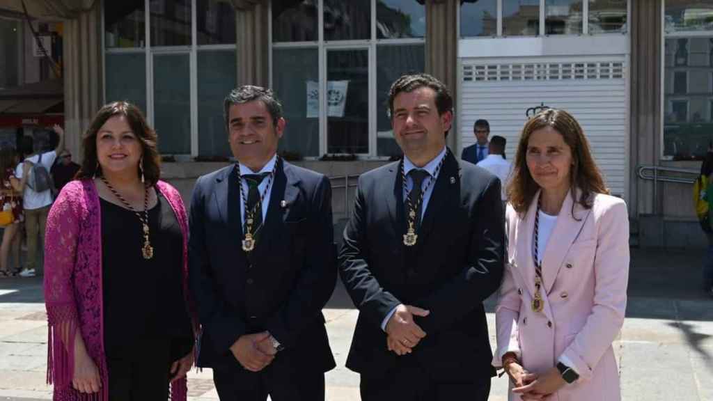 Los cuatro concejales de Vox en el Ayuntamiento de Ciudad Real.