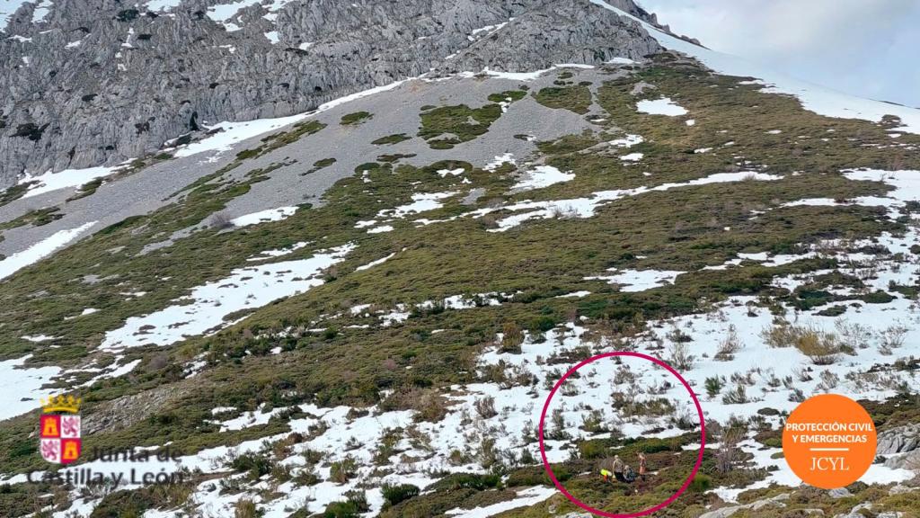 Imagen del momento del rescate.