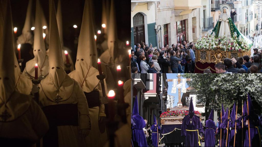 Procesiones de la Virgen de la Esperanza, la Santa Vera Cruz y el Yacente